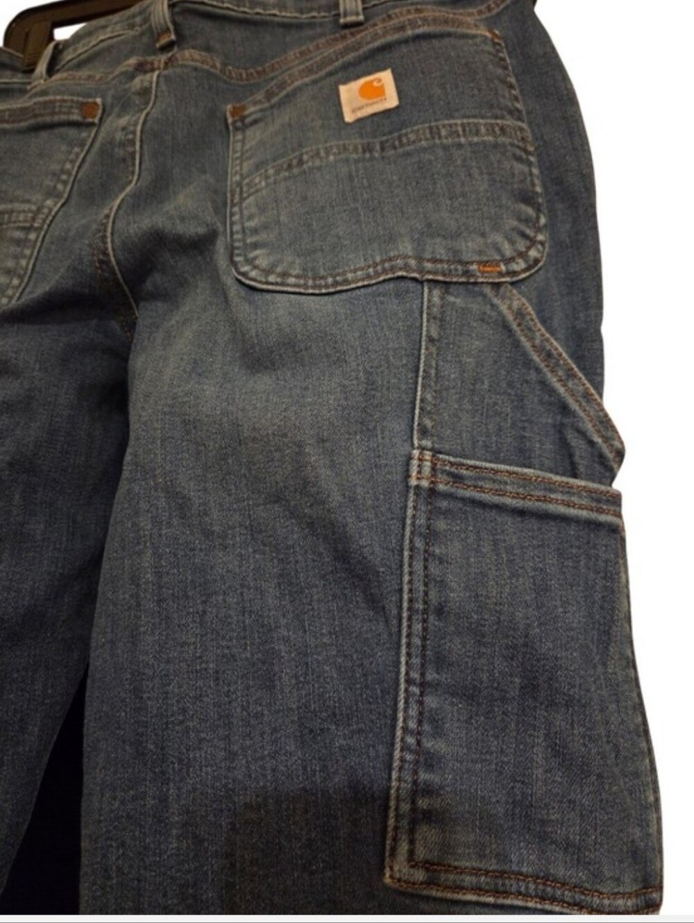 Carhartt Relaxed Fit Double Front Carpenter Style Straight Leg Jeans Size 12 S - Picture 6 of 6